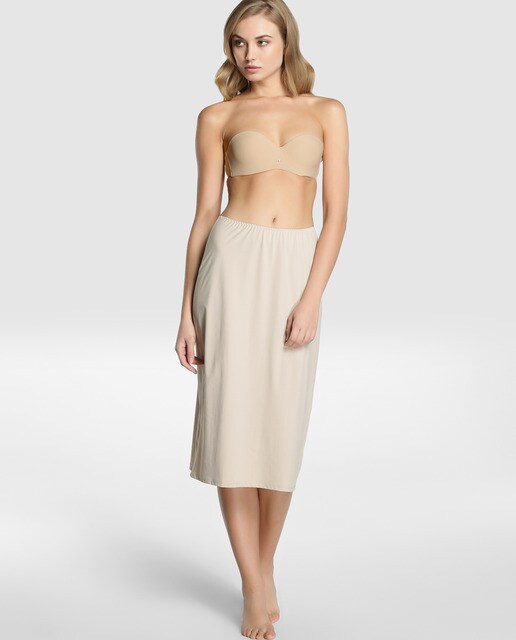 Combinação de mulher Lijot bege tipo saia Combinação de mulher Lijot bege tipo saia