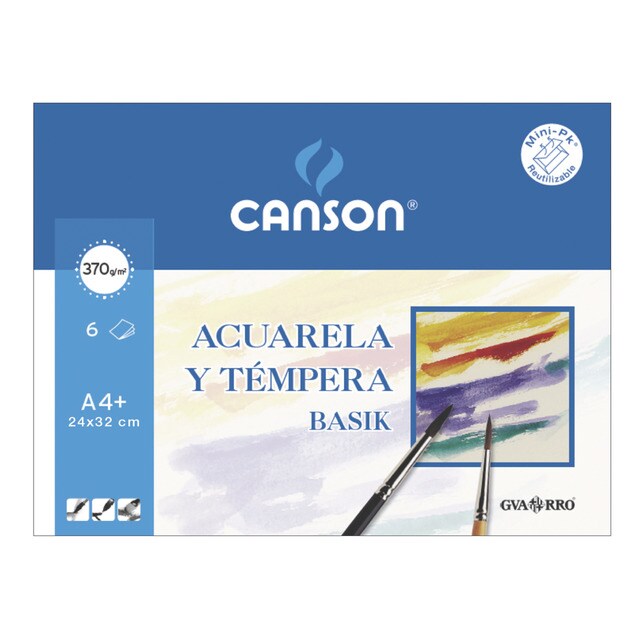 20 Hojas Cuaderno Encolado Acuarela CANSON Guarro Din-A3 240 gr