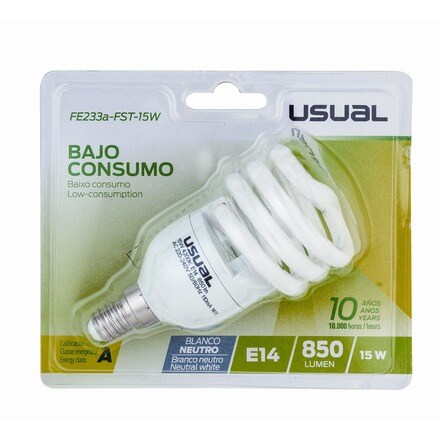 Image of Bombilla Bajo Consumo Espiral Luz Neutra 001301011761
