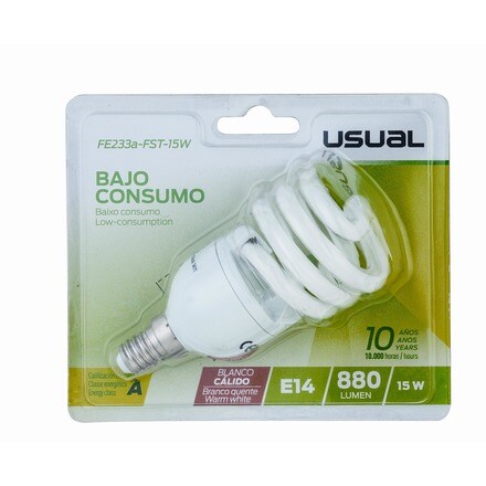 Image of Bombilla Bajo Consumo Espiral Luz Cálida 001301011878