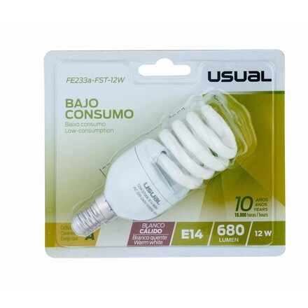 Image of Bombilla Bajo Consumo Espiral Luz Cálida 001301011902