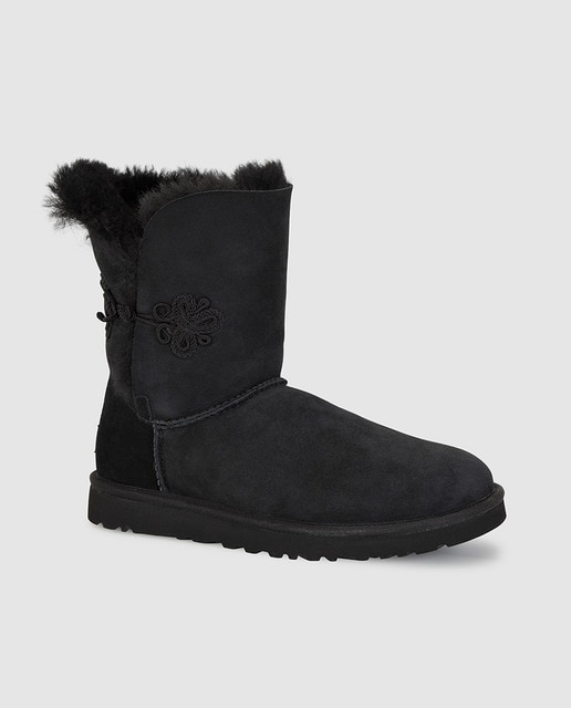 Botas de mujer de UGG Australia negras de piel