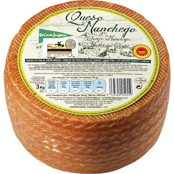 Queijo Manchego Dop Curado El Corte Ingl S Supermercado El Corte Ingl S