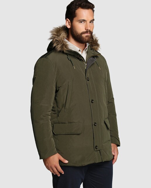 Parka De Hombre Acolchada Verde Tallas Grandes Emidio Tucci Moda