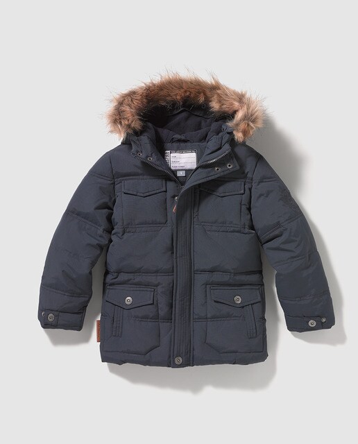 Parka de niño en azul marino con capucha Freestyle Moda El Corte