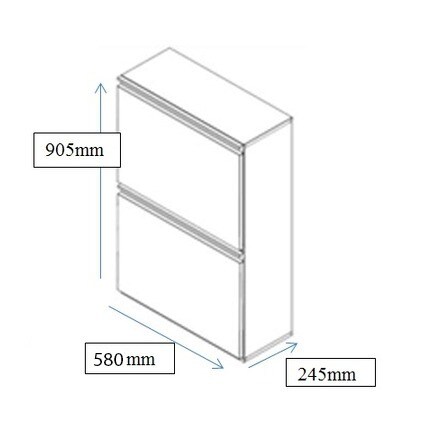 Armario metal para reciclaje basura