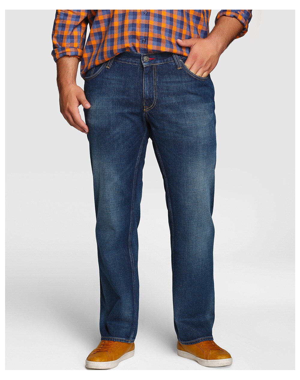Madison Big and Tall men's blue jeans, Blue. thumbnail