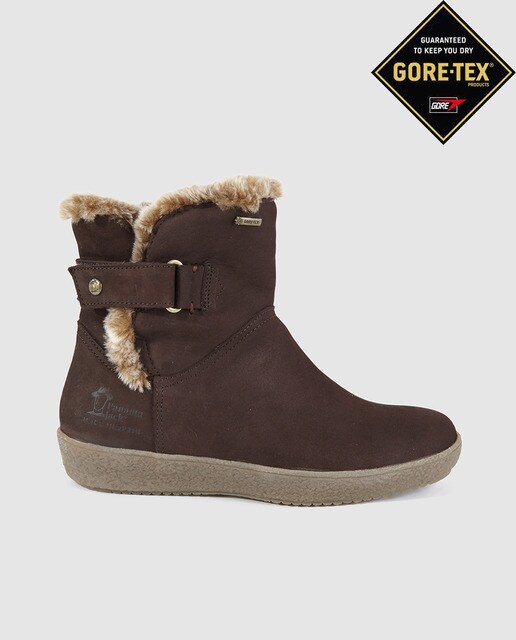 Botas De Mujer De Panam Jack Marrones De Nobuck Goretex Panama