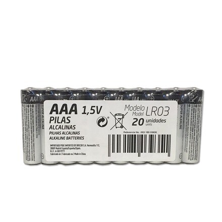 Image of Pila Alcalina Aaa Lr03 (x20) 000318503935