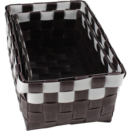 Image of Organizador Trenzado 2 Pz Marrón-blanco 000704402015