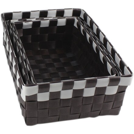 Image of Organizador Trenzado 3 Pz Marrón-blanco 000704402031