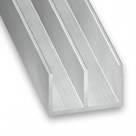 Image of ´´u´´ Doble Aluminio En Bruto 001001101631