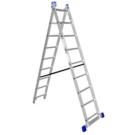 Image of Escalera Industrial 2x9 Aluminio 001010000451