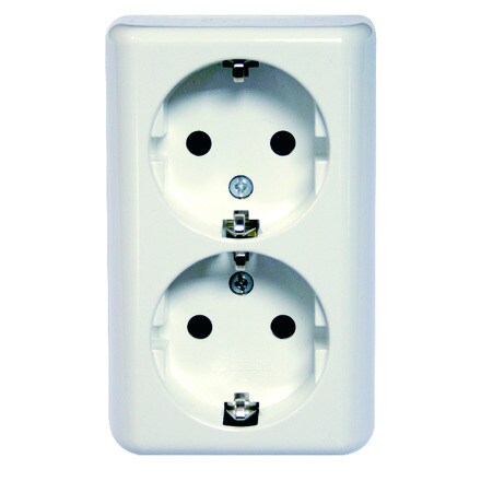 Image of Doble Base Monobloc Sup Bco Simon Brico 000302002340