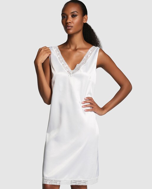 Combinação de mulher Lijot creme com renda Combinação de mulher Lijot creme com renda