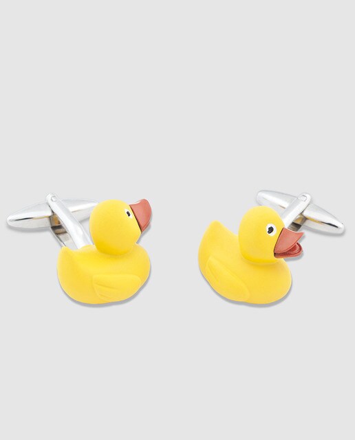 Botões de punho El Corte Inglés patinhos de borracha