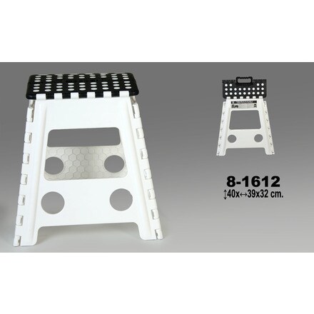 Image of Taburete Plegable Blanco Y Negro 001010001962