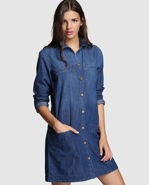 Vestidos vaqueros Vestido denim funcional. Los vaqueros son la prenda de ropa para cualquier fondo de armarioSkinny, rectos o ajustados, enc.