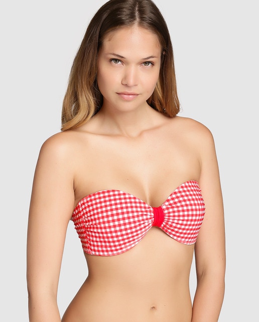 Sujetador de bikini de mujer Énfasis bandeau con foam Énfasis Moda