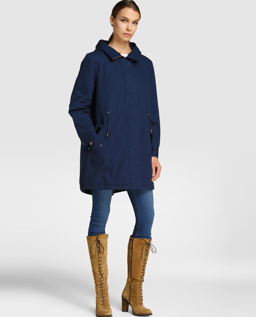 parkas mujer corte ingles parka de mujer el corte ingl 233 s en azul marino con capucha parkas mujer corte ingles parka de mujer el corte ingl 233 s en azul marino con capucha