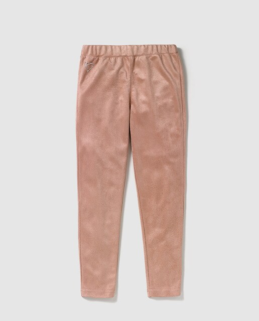 pink suede leggings