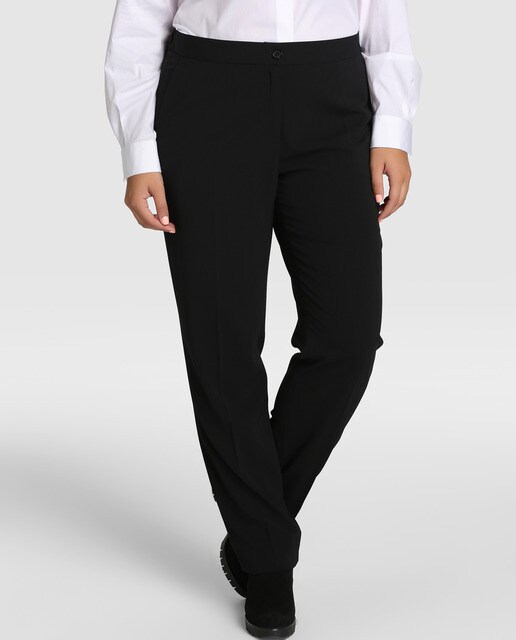women's plus size black trousers