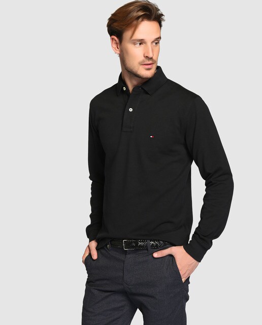 tommy hilfiger polo manga larga hombre