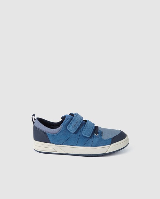 clarks velcro trainers