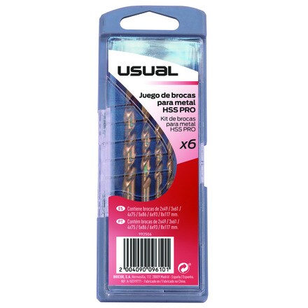 Image of Juego 6 Brocas Metal Hss Pro 000409009610