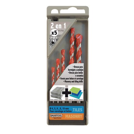 Image of Juego 5 Brocas 2 En 1 Hormigon Azulejos 000409009768
