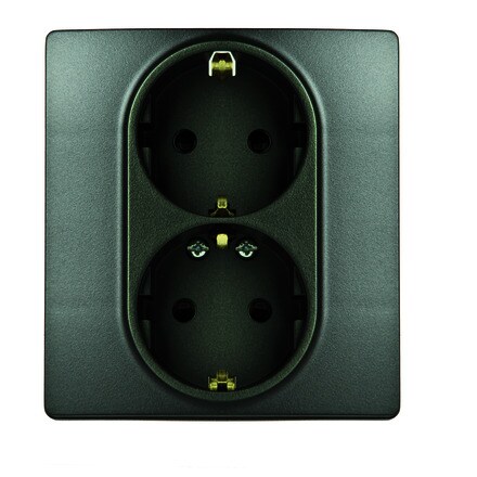 Image of Enchufe Doble C/tierra Niloe Grafito 000300103850