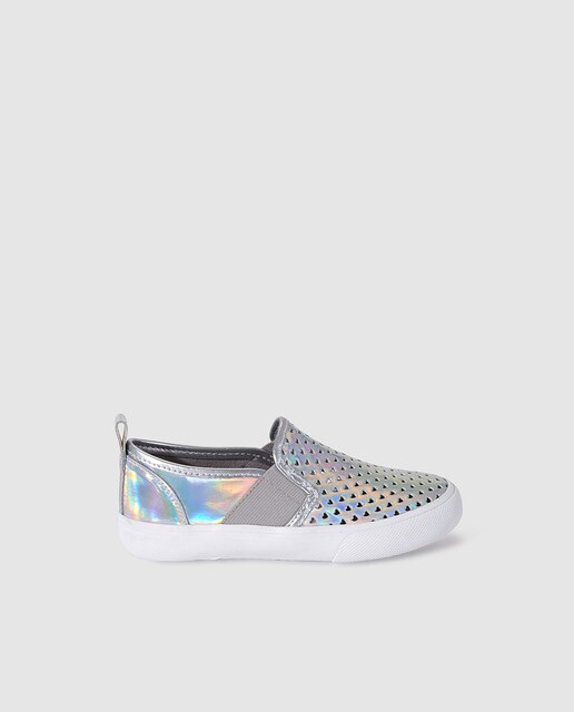 girls silver sneakers