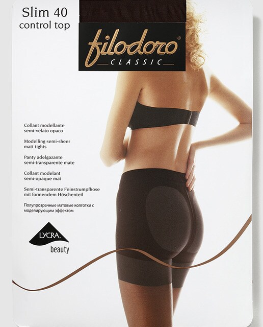Collants semitransparentes de 40 deniers com cinta adelgaçante de mulher Filodoro Collants semitransparentes de 40 deniers com cinta adelgaçante de mulher Filodoro