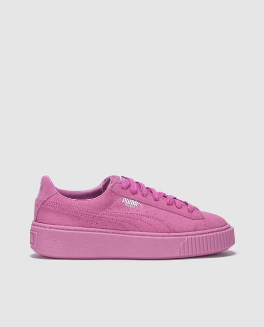 puma suede trainers pink