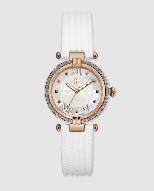 Gc Watches Lady Chic women's white silicone watch · Gc Watches
