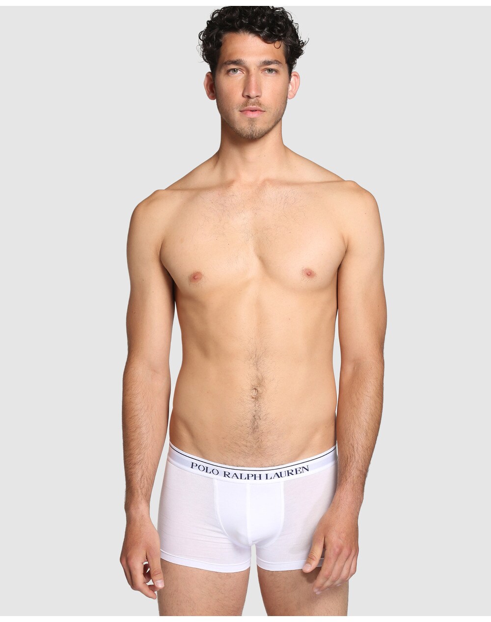 Polo Ralph Lauren men's 3-pack of white knitted boxer shorts, White. thumbnail