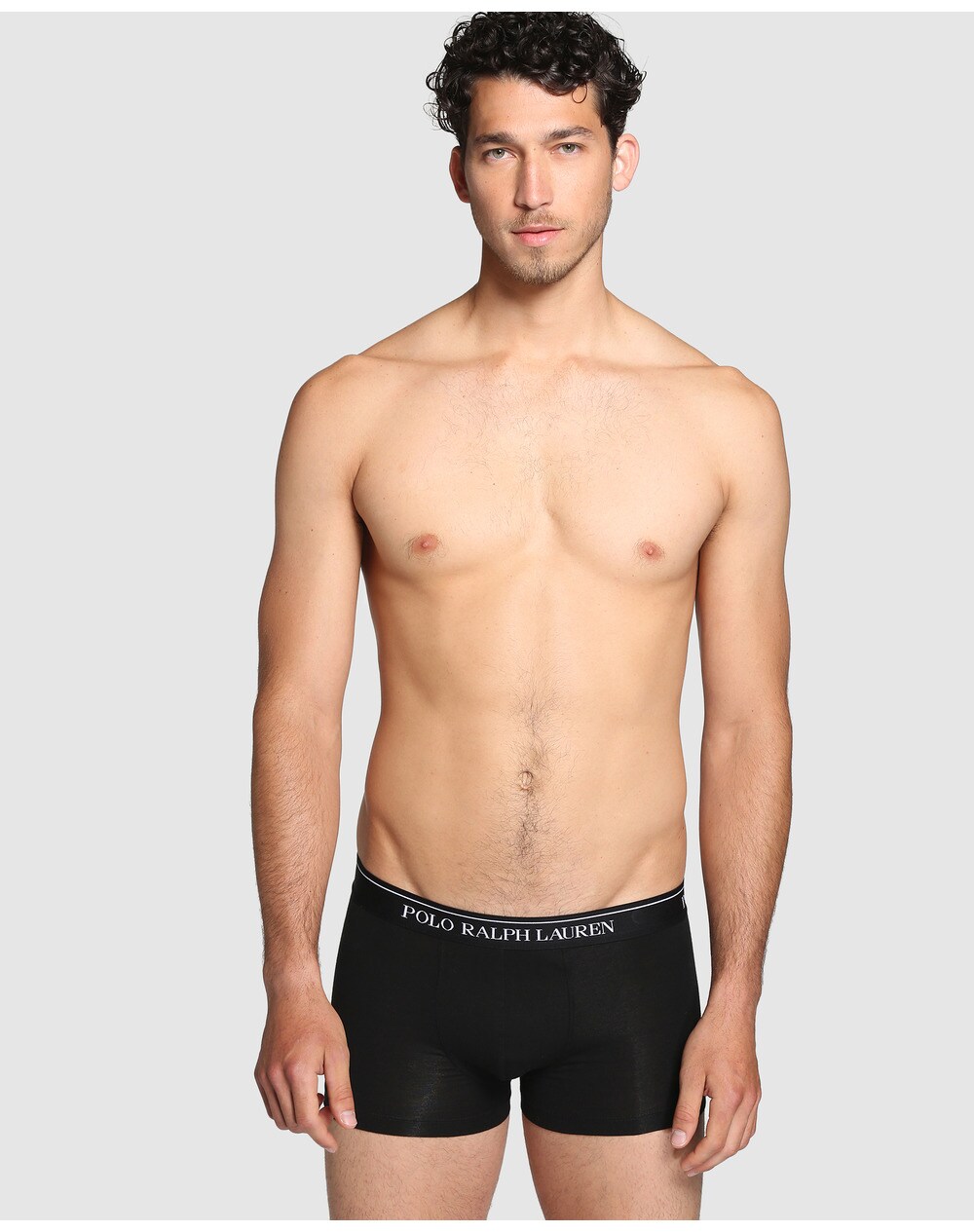 Polo Ralph Lauren men's 3-pack of black knitted boxer shorts, Black. thumbnail