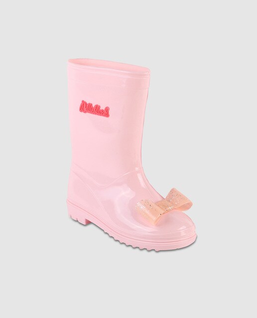 Botas De Agua De Beb Ni A Billieblush De Color Rosa Con Adorno De Lazo