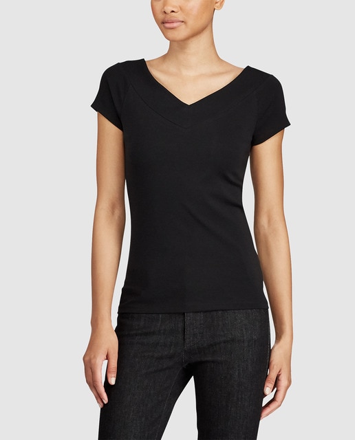 ralph lauren women's black t shirt