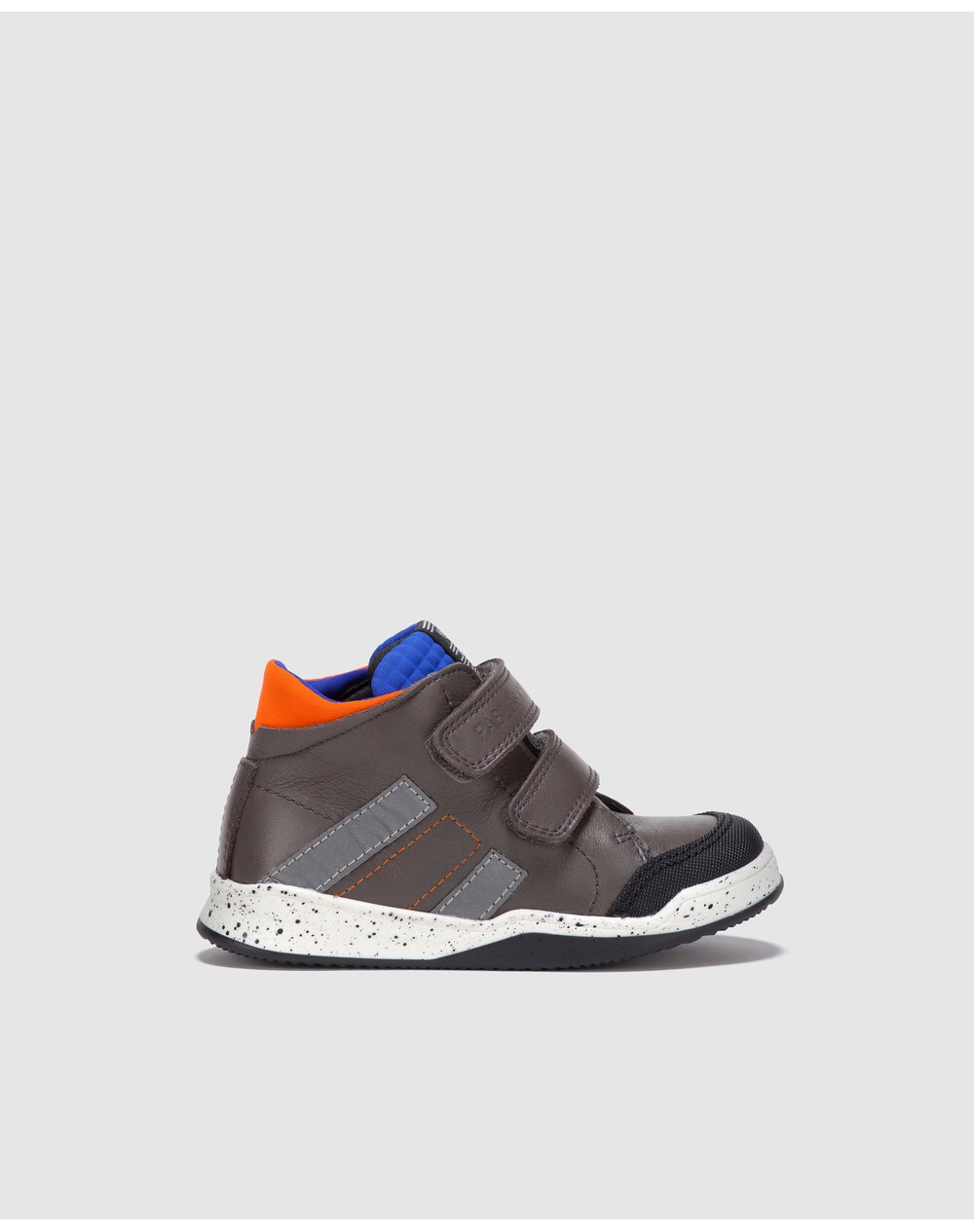 Pablosky boys' grey boots with double velcro, Grey. thumbnail