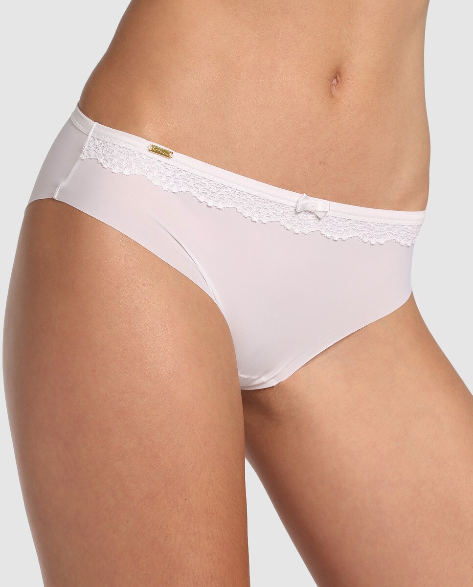 Enfasis women’s normal-cut seamless briefs, White.