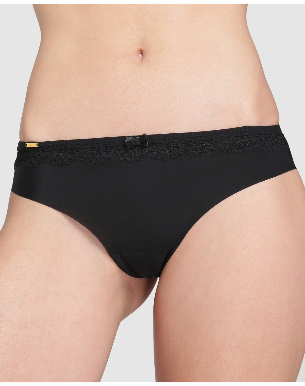 Énfasis women's seamless Brazilian briefs, Black. thumbnail