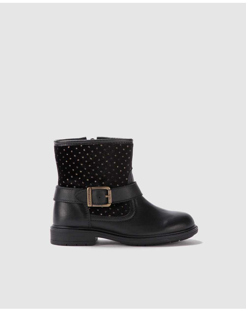 Pablosky girls' black zip-up boots, Black. thumbnail