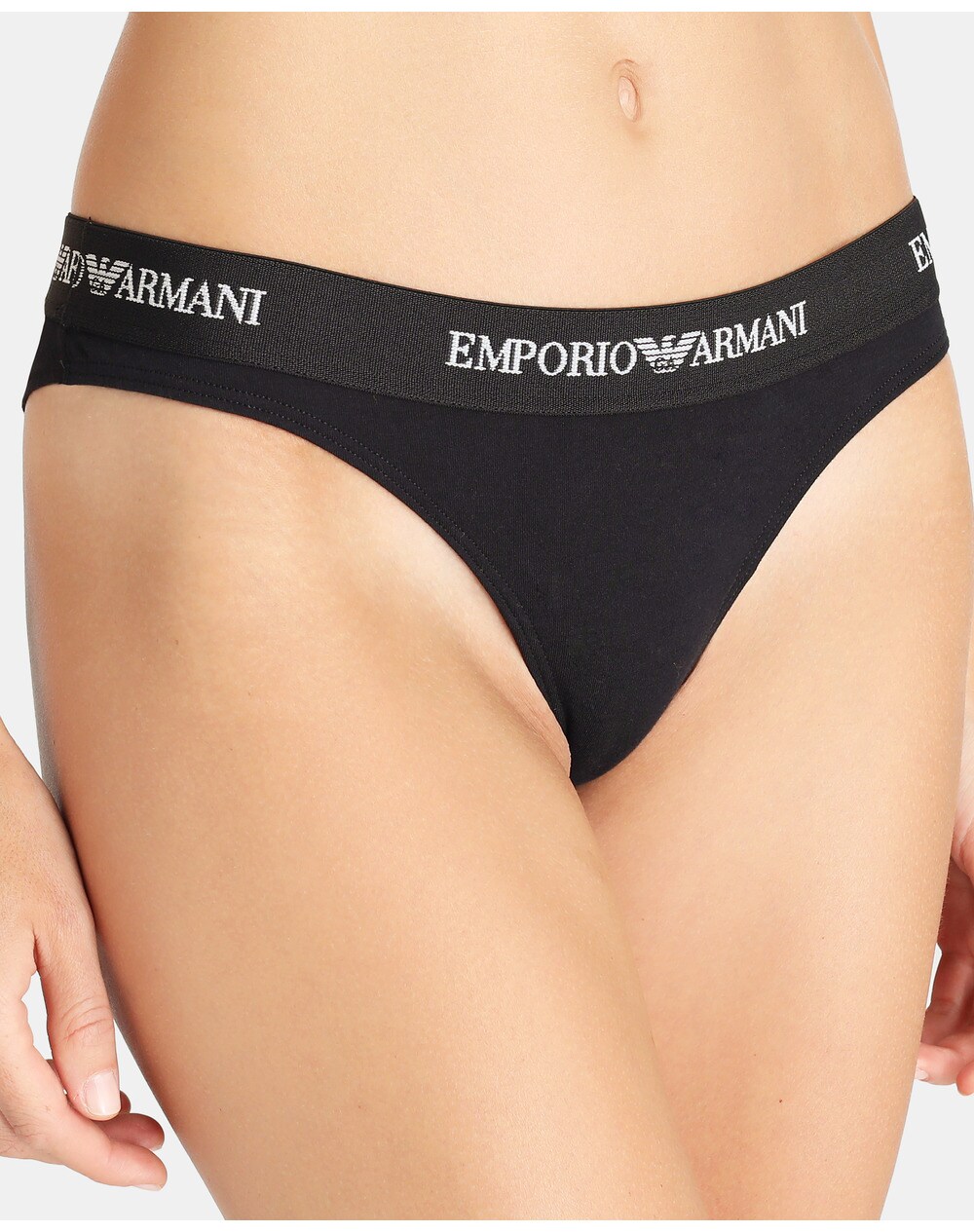 Emporio Armani women's two-pack of Brazilian briefs, Black. thumbnail