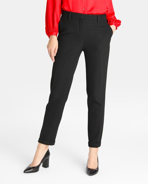 black formal skinny trousers