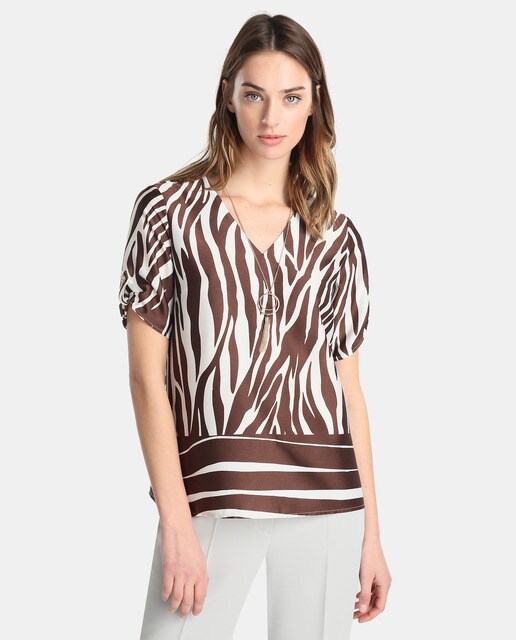 Camisas, Blusas y Tops Antea Mujer · Moda · El Corte Inglés · 3 Blusa de mujer Antea con manga corta y estampado de ce.