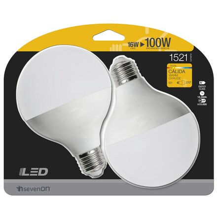 Image of Bombilla Led Globo E27 16w 1521 Lm (x2) 001301404503