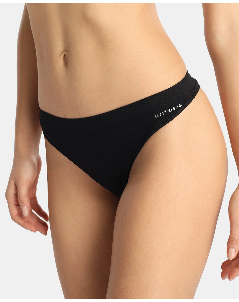 Enfasis Less two-pack of invisible thongs, Black.