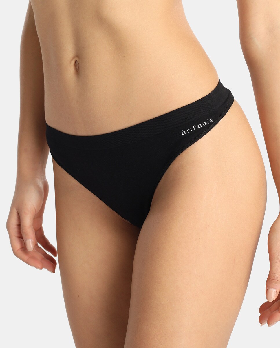 Enfasis Less two-pack of invisible thongs, Blacks.