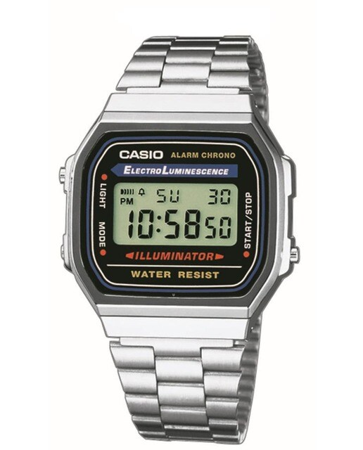Relógio Casio Collection Retro A168WA-1YES Aço - Prateado